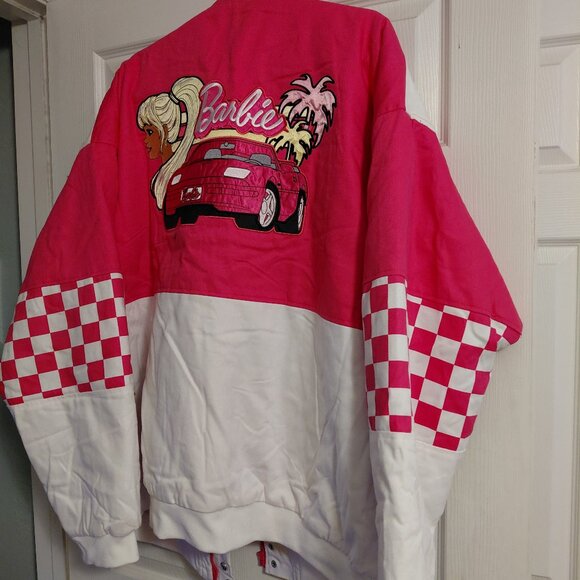Barbie Pink and White Sz 2XL, Lined Denim Heavy Jacket, NWOT - Picture 5 of 8